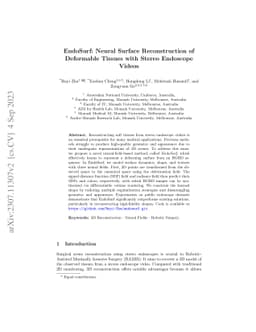 EndoSurf: Neural Surface Reconstruction of Deformable Tissues with
  Stereo Endoscope Videos