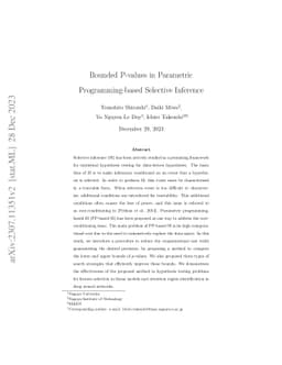 Bounded P-values in Parametric Programming-based Selective Inference