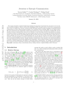 Attention to Entropic Communication