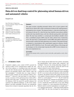 Data-driven dual-loop control for platooning mixed human-driven and
  automated vehicles