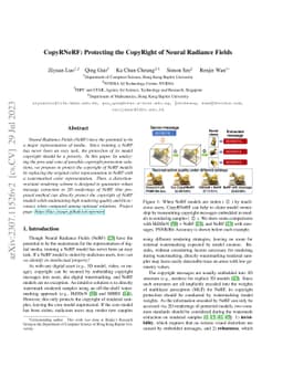 CopyRNeRF: Protecting the CopyRight of Neural Radiance Fields