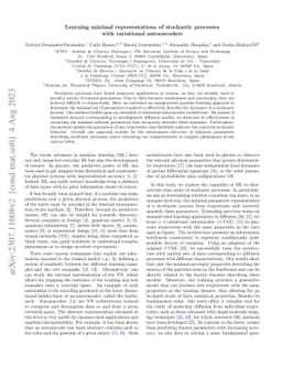 Learning minimal representations of stochastic processes with
  variational autoencoders