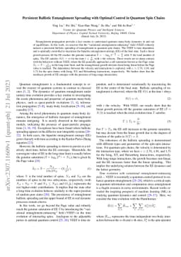 Persistent Ballistic Entanglement Spreading with Optimal Control in
  Quantum Spin Chains