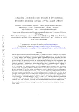 Mitigating Communications Threats in Decentralized Federated Learning
  through Moving Target Defense