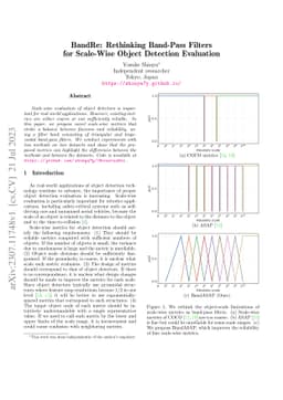 BandRe: Rethinking Band-Pass Filters for Scale-Wise Object Detection
  Evaluation