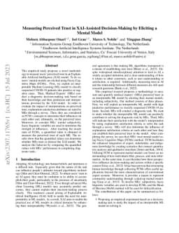 Measuring Perceived Trust in XAI-Assisted Decision-Making by Eliciting a
  Mental Model