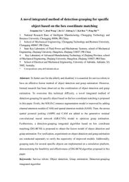 A novel integrated method of detection-grasping for specific object
  based on the box coordinate matching