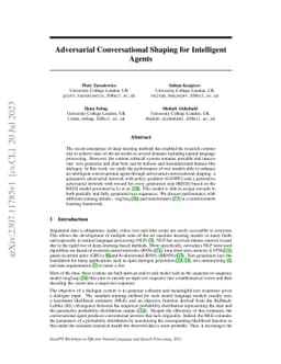 Adversarial Conversational Shaping for Intelligent Agents