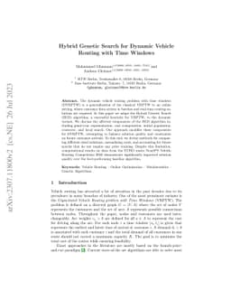 Hybrid Genetic Search for Dynamic Vehicle Routing with Time Windows