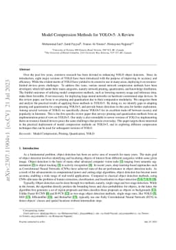 Model Compression Methods for YOLOv5: A Review