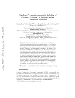 Topology-Preserving Automatic Labeling of Coronary Arteries via
  Anatomy-aware Connection Classifier