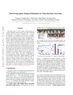 Discovering Spatio-Temporal Rationales for Video Question Answering