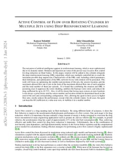 Active Control of Flow over Rotating Cylinder by Multiple Jets using
  Deep Reinforcement Learning