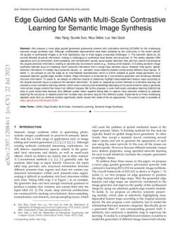 Edge Guided GANs with Multi-Scale Contrastive Learning for Semantic
  Image Synthesis