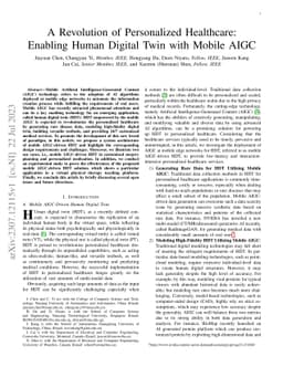 A Revolution of Personalized Healthcare: Enabling Human Digital Twin
  with Mobile AIGC
