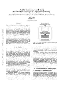 Modality Confidence Aware Training for Robust End-to-End Spoken Language
  Understanding