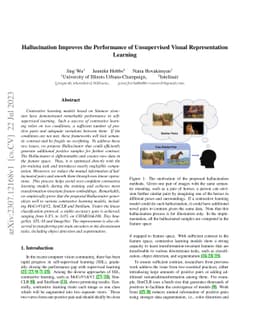 Hallucination Improves the Performance of Unsupervised Visual
  Representation Learning