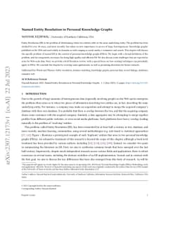 Named Entity Resolution in Personal Knowledge Graphs
