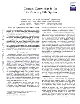 Content Censorship in the InterPlanetary File System