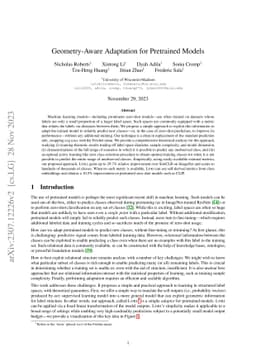 Geometry-Aware Adaptation for Pretrained Models