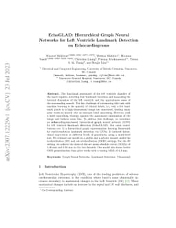 EchoGLAD: Hierarchical Graph Neural Networks for Left Ventricle Landmark
  Detection on Echocardiograms