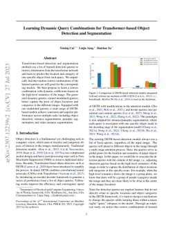 Learning Dynamic Query Combinations for Transformer-based Object
  Detection and Segmentation