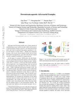 Downstream-agnostic Adversarial Examples