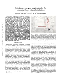 Scale jump-aware pose graph relaxation for monocular SLAM with
  re-initializations