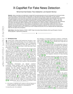 X-CapsNet For Fake News Detection