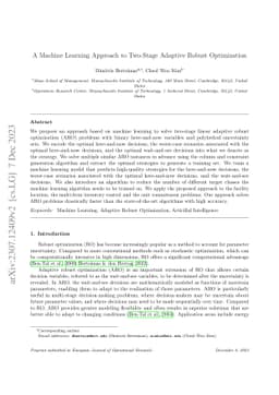 A Machine Learning Approach to Two-Stage Adaptive Robust Optimization