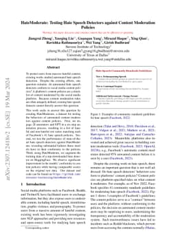 HateModerate: Testing Hate Speech Detectors against Content Moderation
  Policies
