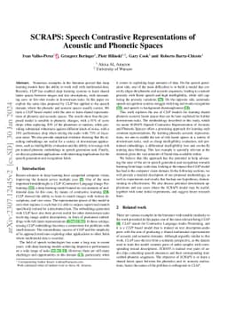 SCRAPS: Speech Contrastive Representations of Acoustic and Phonetic
  Spaces