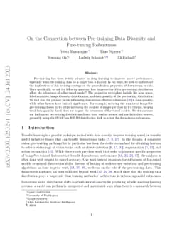 On the Connection between Pre-training Data Diversity and Fine-tuning
  Robustness