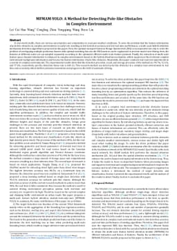 MFMAN-YOLO: A Method for Detecting Pole-like Obstacles in Complex
  Environment