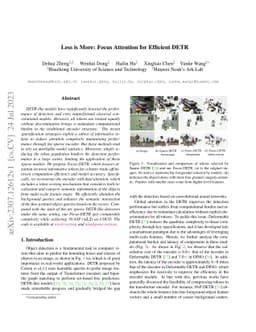 Less is More: Focus Attention for Efficient DETR