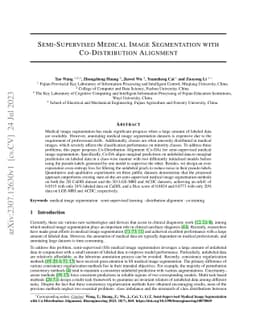 Semi-Supervised Medical Image Segmentation with Co-Distribution
  Alignment