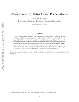 More Power by using Fewer Permutations