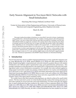 Early Neuron Alignment in Two-layer ReLU Networks with Small
  Initialization