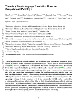 Towards a Visual-Language Foundation Model for Computational Pathology