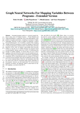 Graph Neural Networks For Mapping Variables Between Programs -- Extended
  Version