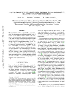 Feature Gradient Flow for Interpreting Deep Neural Networks in Head and
  Neck Cancer Prediction