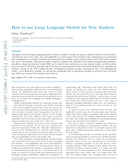 How to use LLMs for Text Analysis