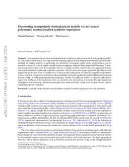 Discovering interpretable elastoplasticity models via the neural
  polynomial method enabled symbolic regressions