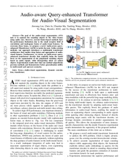 Audio-aware Query-enhanced Transformer for Audio-Visual Segmentation