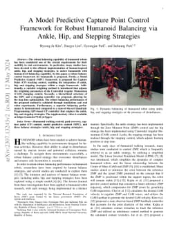 A Model Predictive Capture Point Control Framework for Robust Humanoid Balancing via Ankle, Hip, and Stepping Strategies