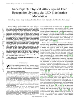 Imperceptible Physical Attack against Face Recognition Systems via LED
  Illumination Modulation