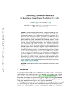 Overcoming Distribution Mismatch in Quantizing Image Super-Resolution
  Networks
