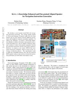 Kefa: A Knowledge Enhanced and Fine-grained Aligned Speaker for
  Navigation Instruction Generation