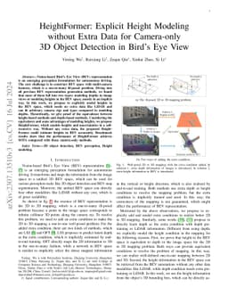HeightFormer: Explicit Height Modeling without Extra Data for
  Camera-only 3D Object Detection in Bird's Eye View