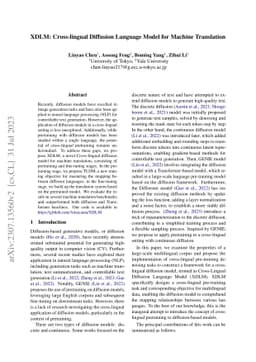 XDLM: Cross-lingual Diffusion Language Model for Machine Translation